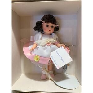 Madame Alexander 8” Doll  Collecting Buttons #28245 w/ Stand
